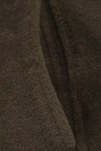 Textured Faux Fur Trim Jacket