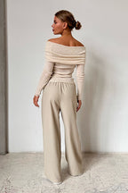 Slim Fit Off-Shoulder Knit Top