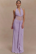 JULISSA MO Patchwork See Through Maxi Dress