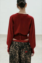 Vintage Embroidered Knit Cardigan