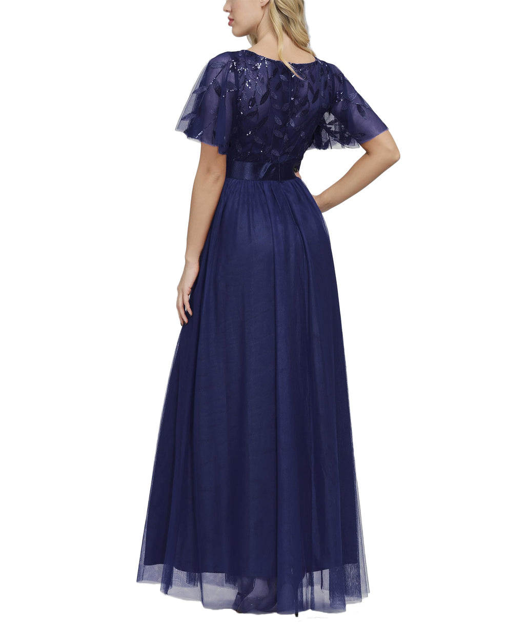 A Line Empire Elegant Party Wear Prom Dress