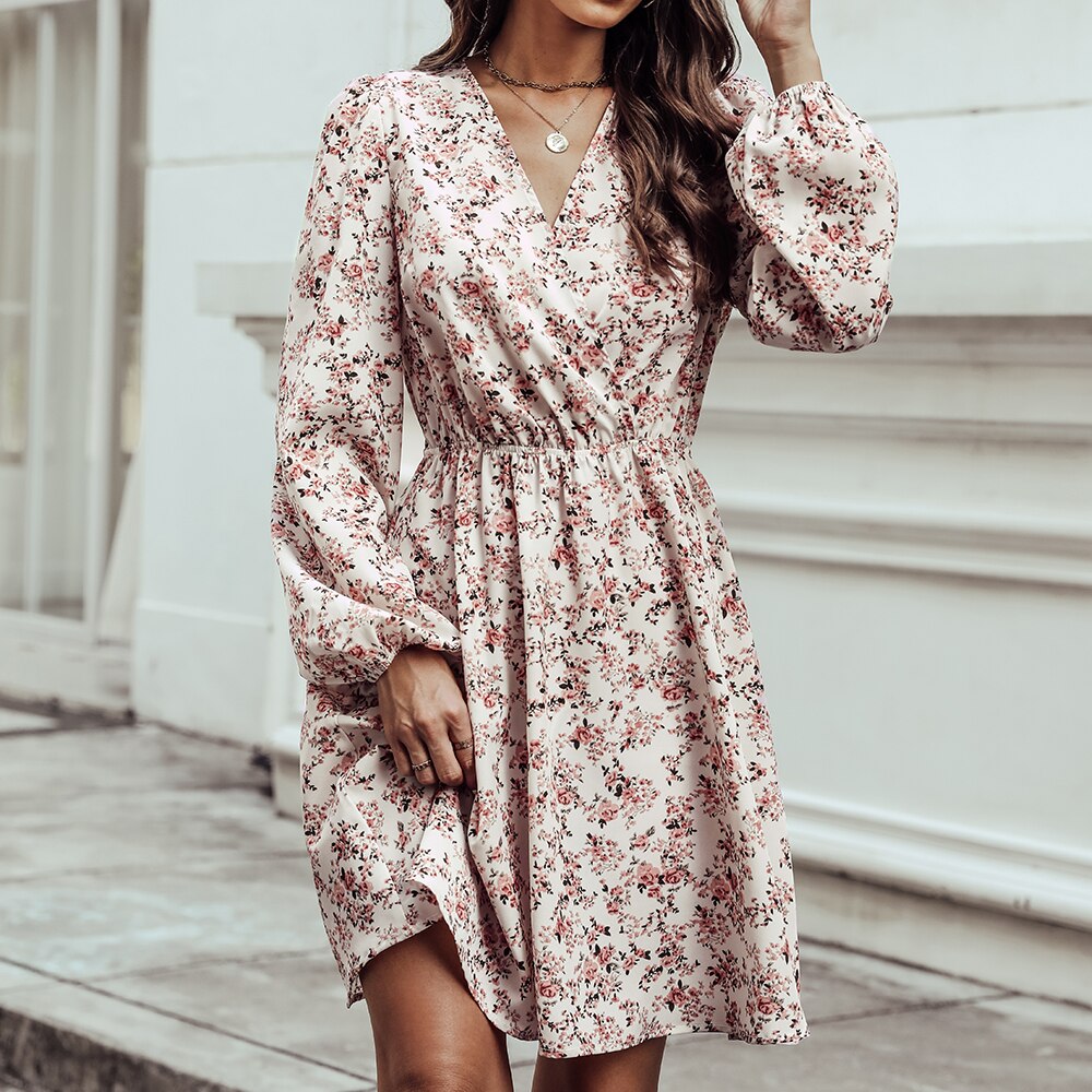Paloma Minimalist Floral Mini Dress Designer Edit