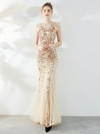 Fishtail Sequin long evening dress