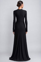 Dulio Black Rhinestone Floral Maxi Dress