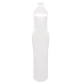 High Neck Satin Bareback Sleeveless Long Dress