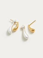 Always Elegant Two-Tone Water Drop Earrings