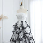 Ruffles Ball Gown Tulle Evening Dress Customized