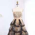 Ruffles Ball Gown Tulle Evening Dress Customized