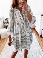 Fiora Luxe Mid Length Dress with Bell Sleeves Premium Wardrobe Essential