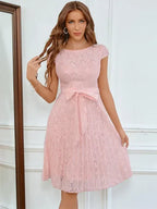 Amanecer Aesthetic Lace Cocktail Dress Premium Wardrobe Essential