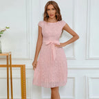 Amanecer Aesthetic Lace Cocktail Dress Premium Wardrobe Essential