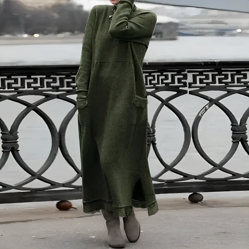 Zulema Elevated Warm and Casual Maxi Dress Premium Wardrobe Essential