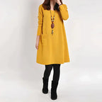 Desiree Long Sleeve Pocket Dress with Classic Everyday Styling