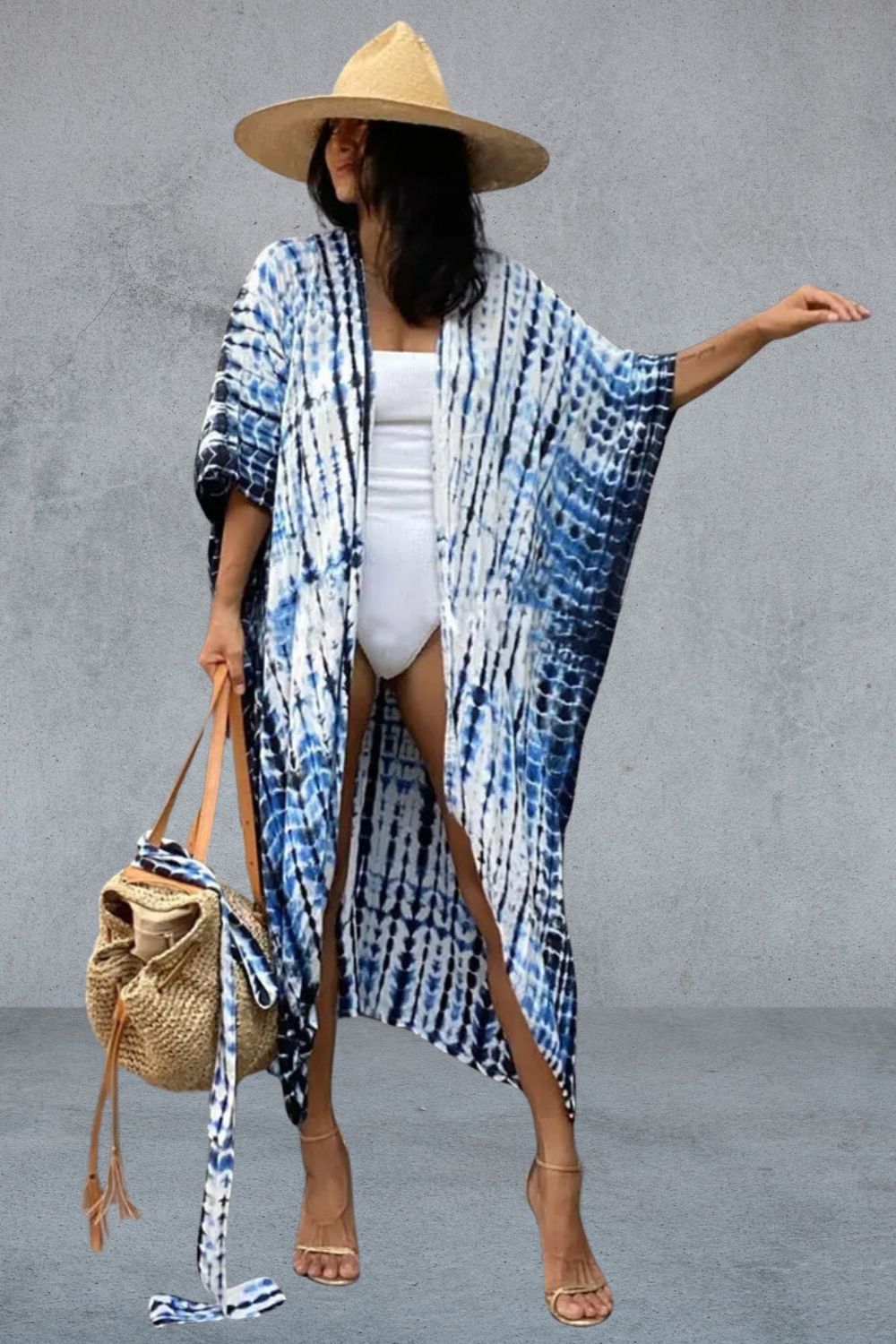Ivette Statement Airy Striped Beach Dress Designer Edit