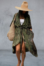 Ivette Statement Airy Striped Beach Dress Designer Edit
