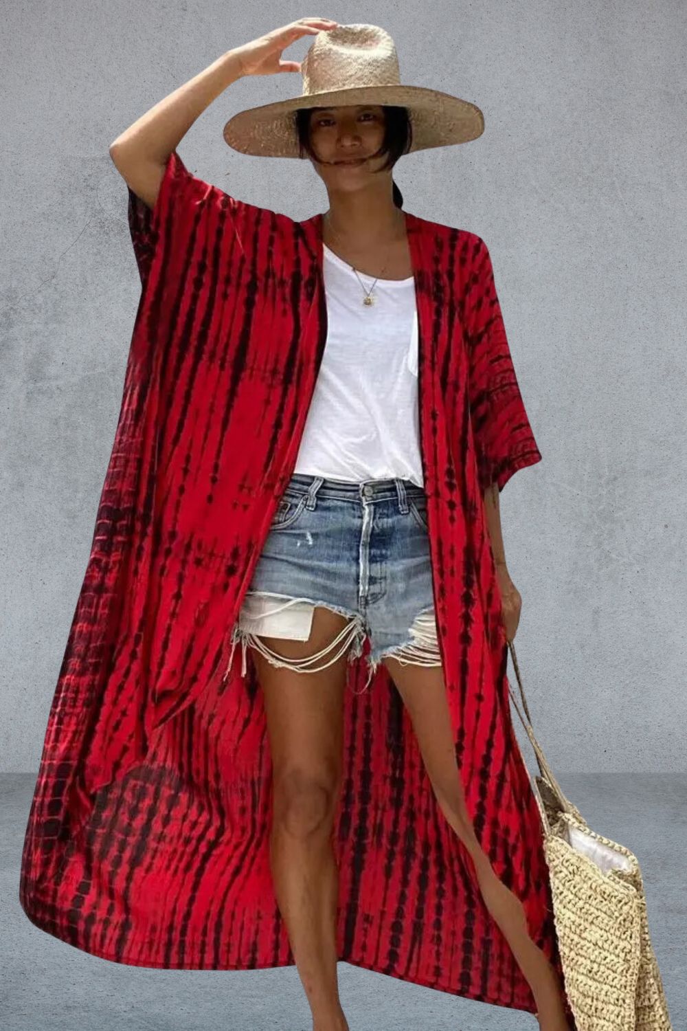 Ivette Statement Airy Striped Beach Dress Designer Edit