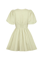 Bow Cutout Lace - Up Mini Dress