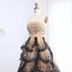 Ruffles Ball Gown Tulle Evening Dress Customized