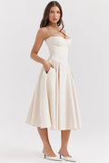 Purple Effortless Corset Dress Elevated Occasion Wear