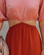 Aguilar Colorblock Cutout Maxi Dress
