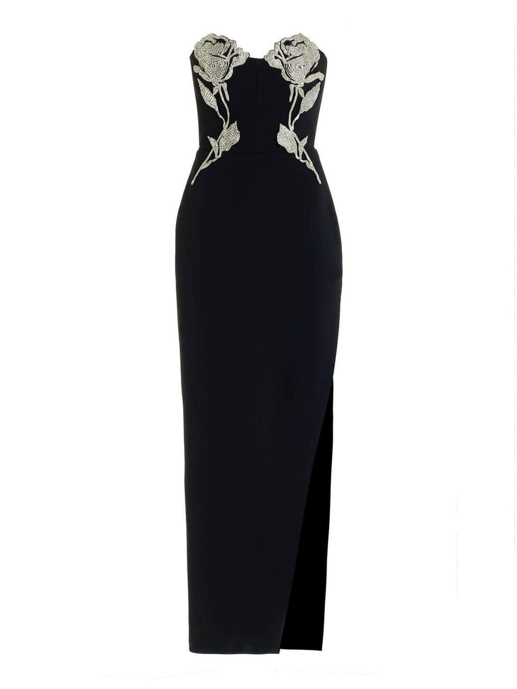 Aida Crystal Embellished Strapless Maxi Dress