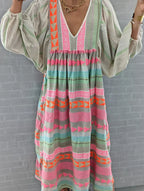Gaia Colorful Summer Dress for Women Modern Chic Style