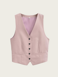 Alaa Button-Up Crop Vest