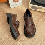 Fur Soft Casual Round Toe Shallow Mouth AllMatch Low Heels Dress Oxfords Loafers