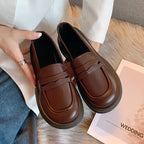 Fur Soft Casual Round Toe Shallow Mouth AllMatch Low Heels Dress Oxfords Loafers