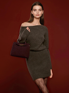 Always Chic Suede Woven Tote Bag