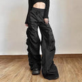 Gothic Punk Solid Hipster Baggy Y2K Minimalist Casual Streetwear Pants