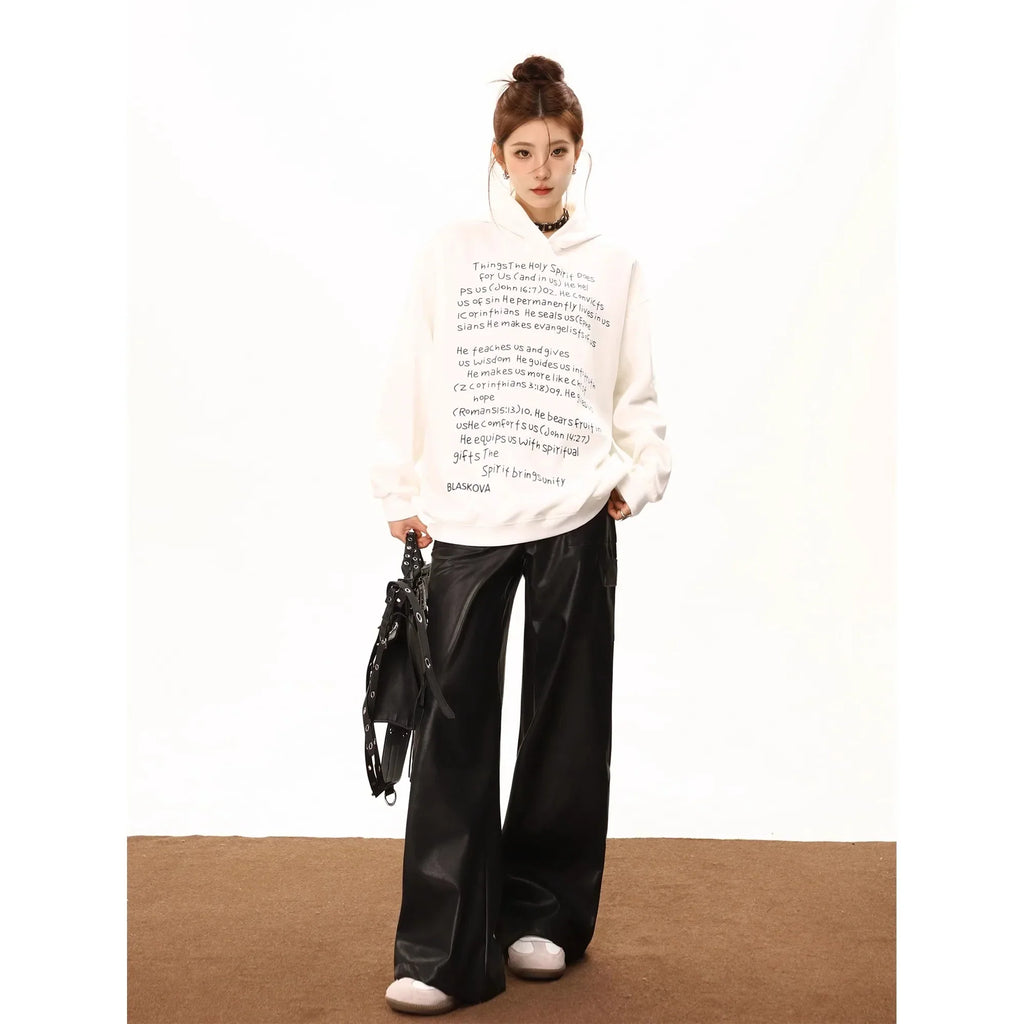 Fashion Star Printed Vintage Harajuku Hip Hop Loose Winter Hoodie