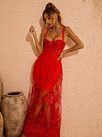 Amirah Maxi Dress In Red
