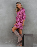 Another Year Of Love Printed Wrap Dress FINAL