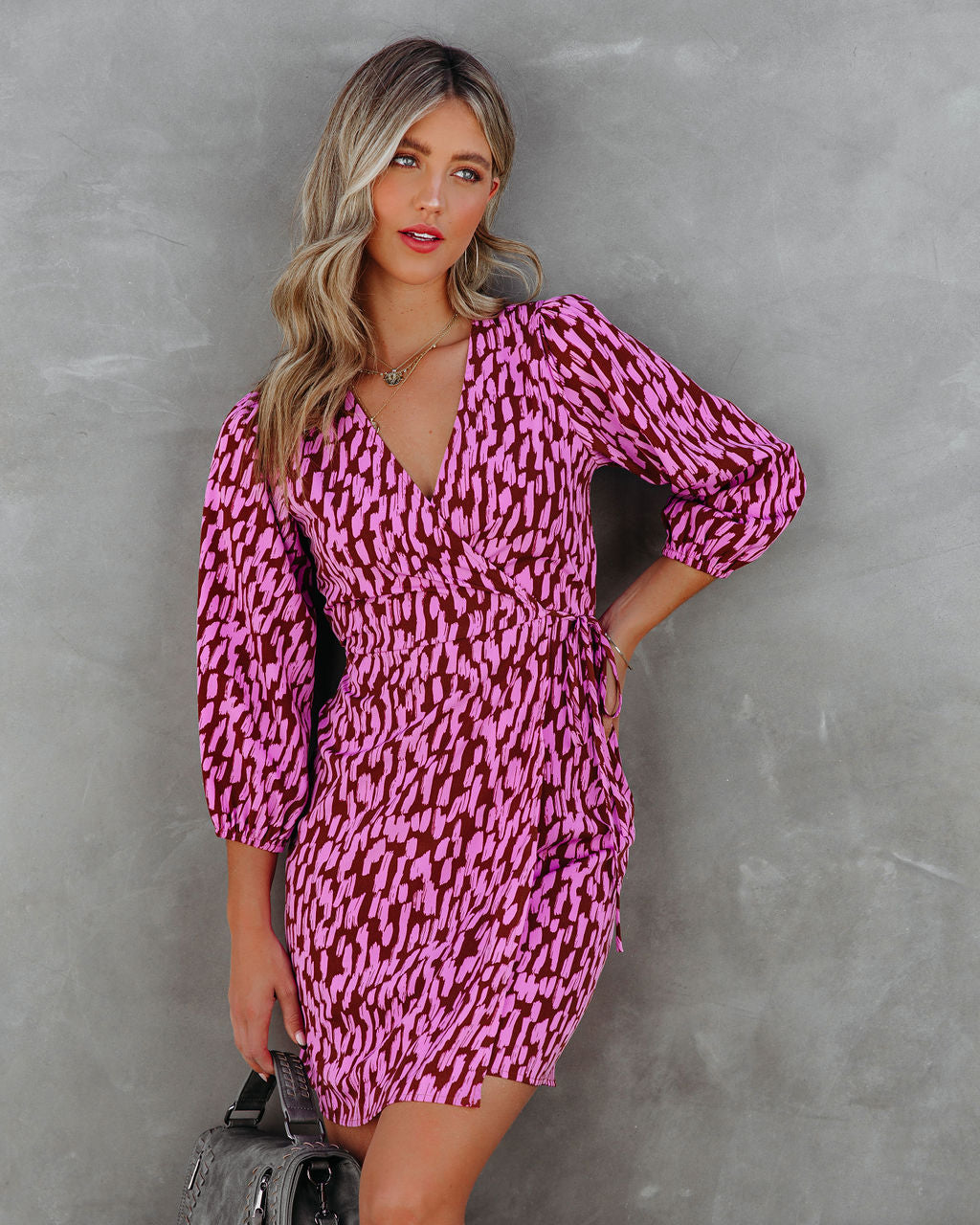 Another Year Of Love Printed Wrap Dress FINAL