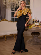 Flower Bandage Maxi Dress