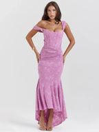 DressBetty - 2024 Sexy Zipper Bodycon Female Elegance Party Maxi Dress