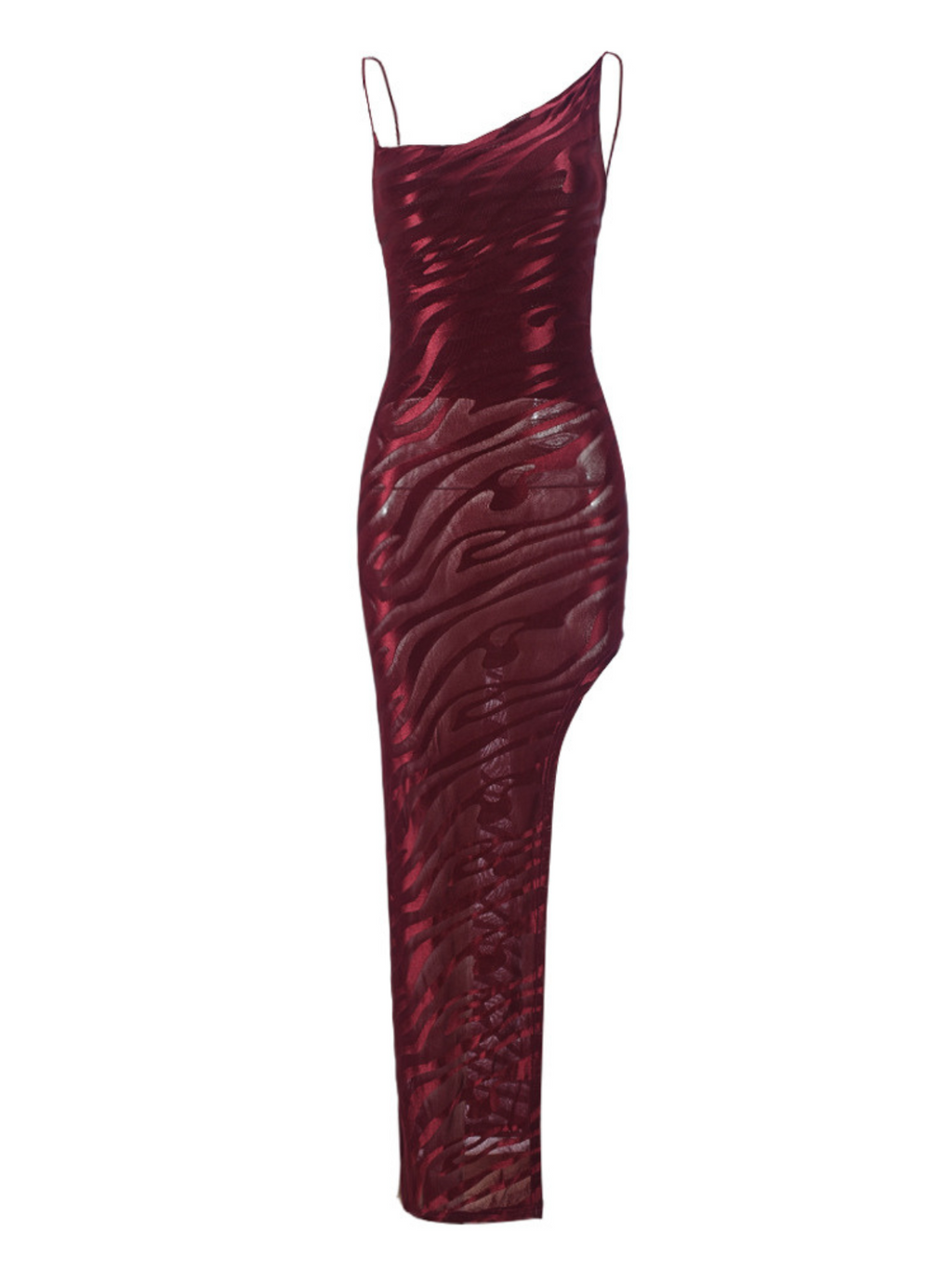 Backless Split Velvet Midi Dress
