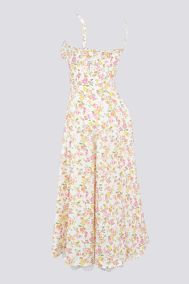 Olga Boutique Ruched Floral Maxi Dress Statement Occasion Edit
