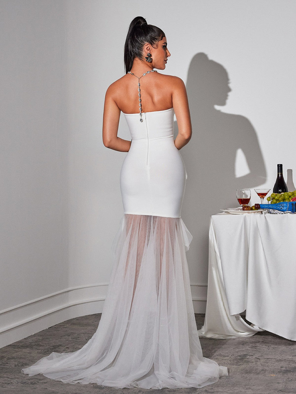 Flower Crystal Bandage Dress
