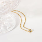 Aurora Solitaire Gold Necklace
