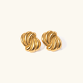 Aurora Swirl Gold Earrings