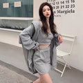 Autumn Casual Fashion Reduction Fitness Running Sweatshirt Mini Skirt