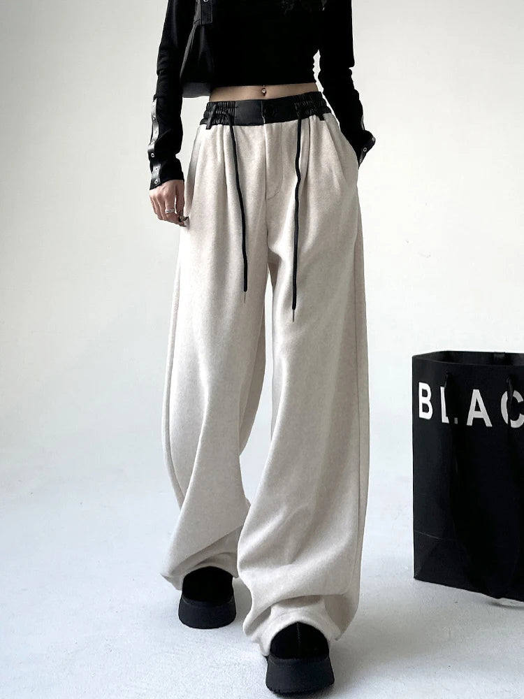 Autumn Winter New Harajuku Streetwear Casual High Waist Sweatpants