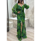 Party Pleated Long Sleeve Dress Loose Casual Dress