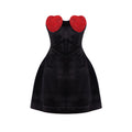 Peach Chest Diamond A line Velvet Dress Love Niche Dress