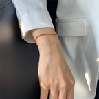 Avery Gold Box Chain Bracelet