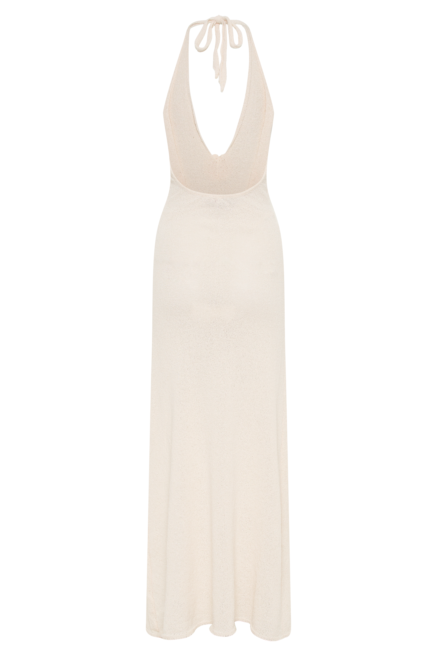 Barbara Halter Floral Applique Knit Maxi Dress