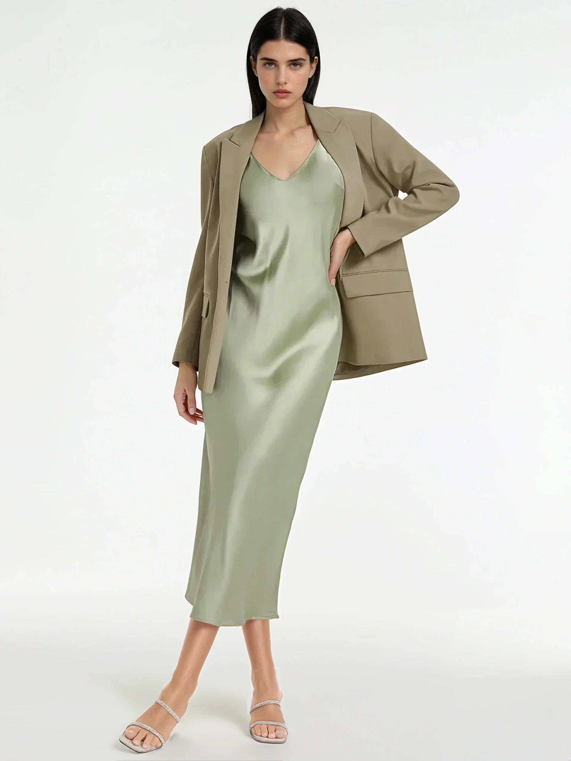 Double Breasted Peak Lapel Blazer