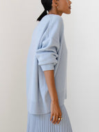 Soft Crewneck Sweater – Women’s Oversized Ribbed Knit Pullover